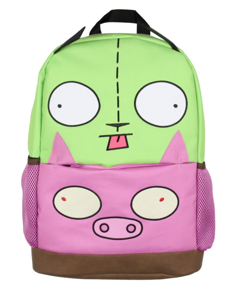 TV Show Gir And Pig Character Faces Bag Tote Backpack For Daily Use 16"