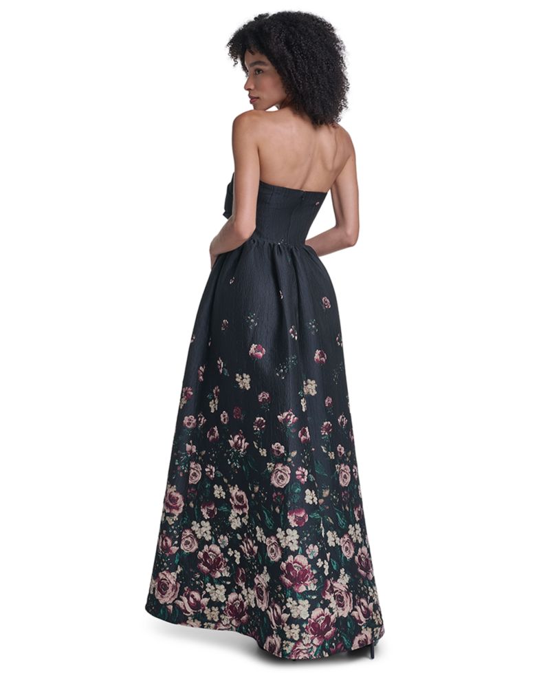 Women's Strapless Floral Gown