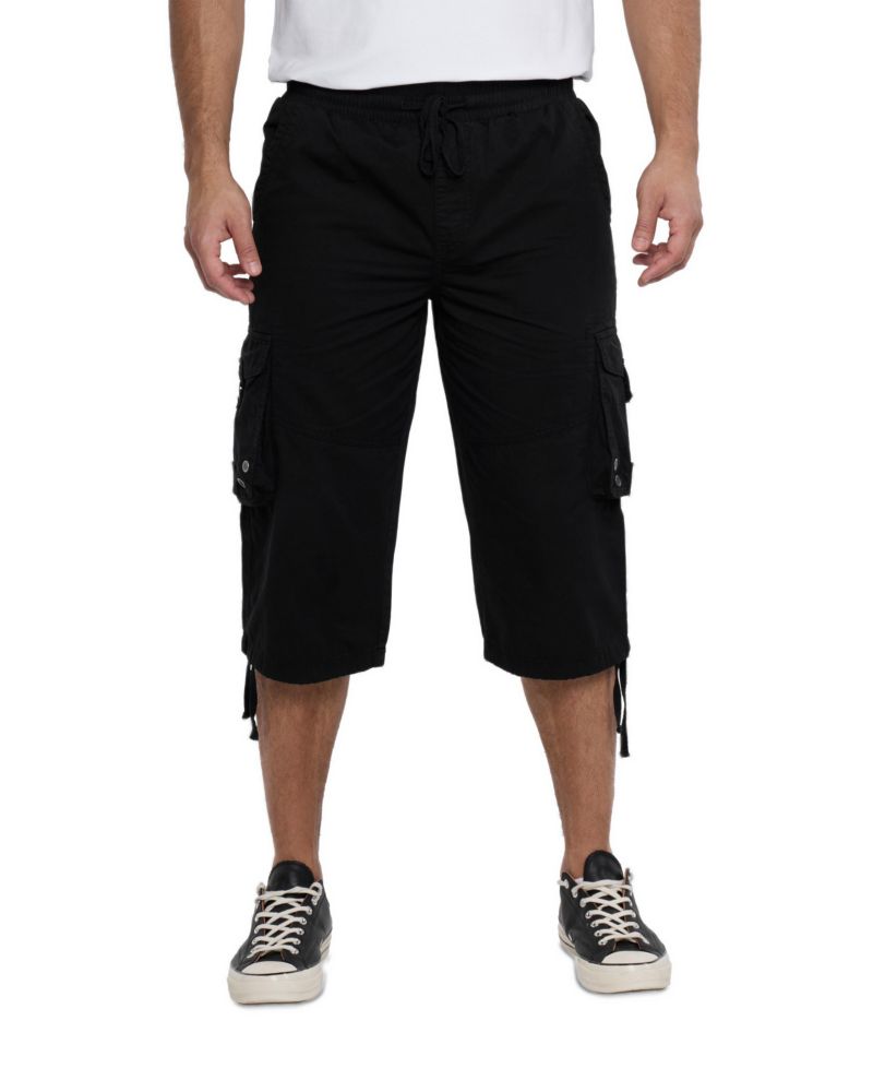 Men's X RAY 18" Elastic Waist Capri Long Cargo Shorts
