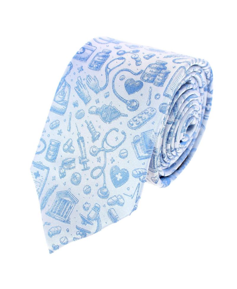 Men's Medical Alert Silk Novelty Necktie