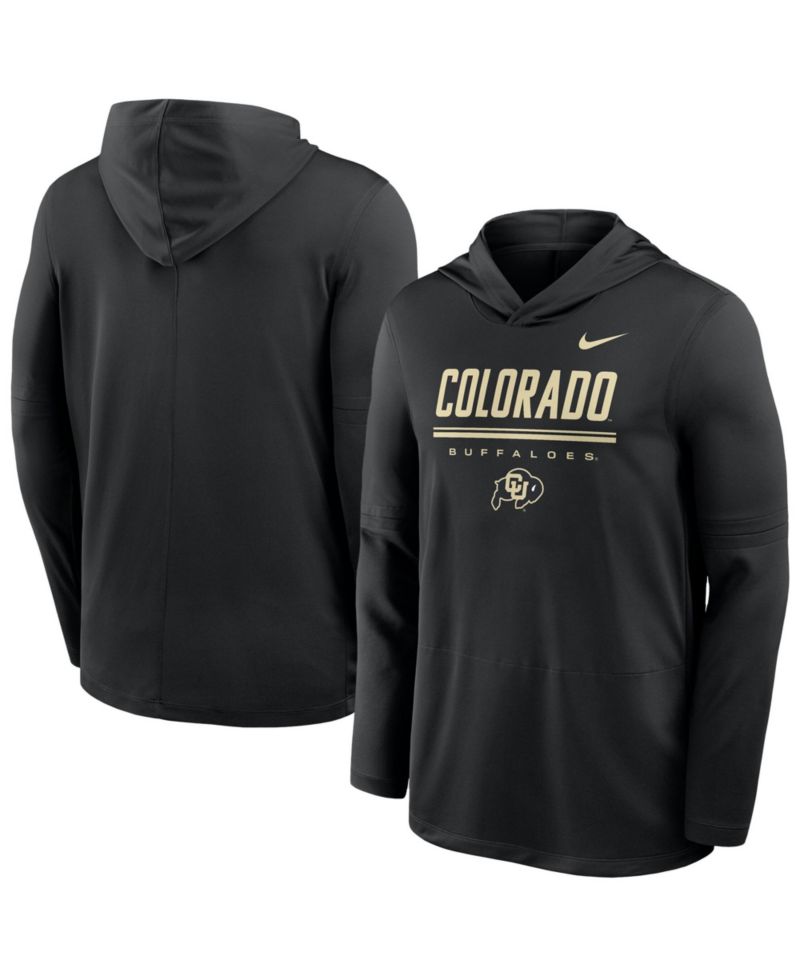 Men's Colorado Buffaloes 2026 Sideline Long-Sleeve Dri-FIT Hooded Sweatshirt