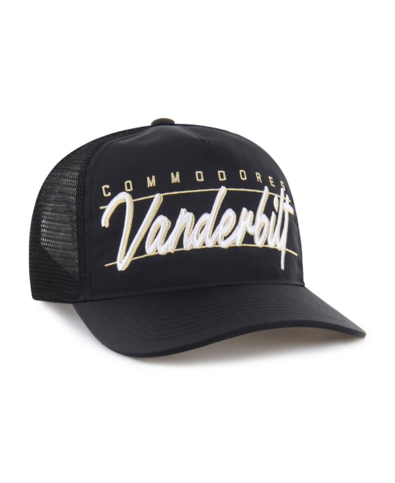 Men's and Women's '47 Black Vanderbilt Commodores brrr&deg; Condor Mesh Hitch Adjustable Hat