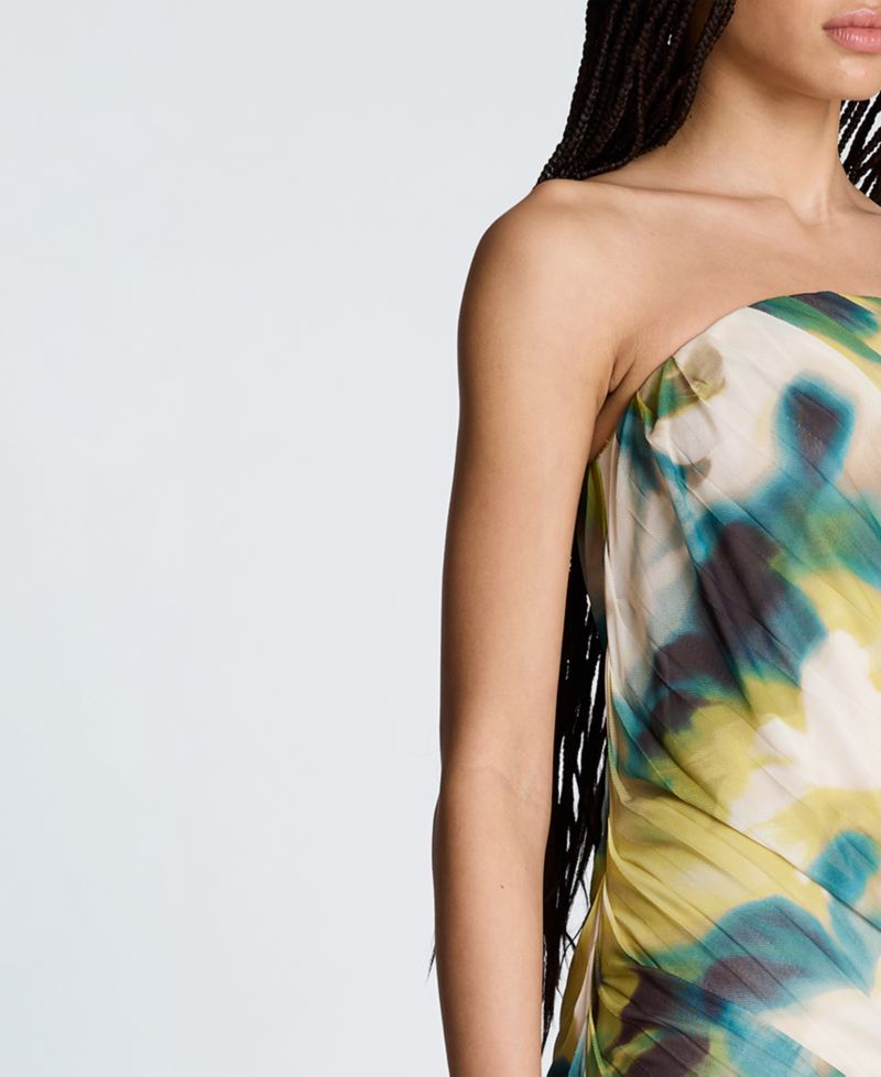 Women's Strapless Ruched Dress