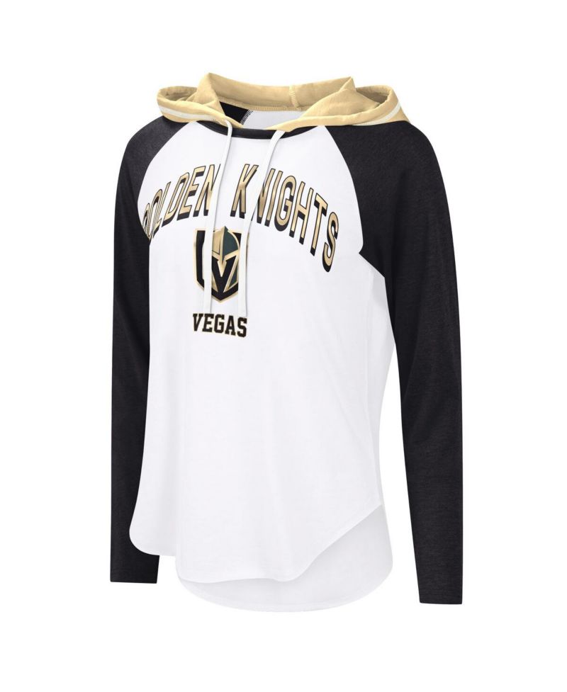 Women's White Vegas Golden Knights VIP Raglan Long Sleeve Hoodie T-Shirt