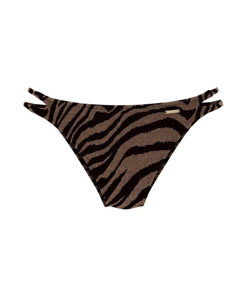 Women's Animal Print Strappy Low-Rise Swim Bottom
