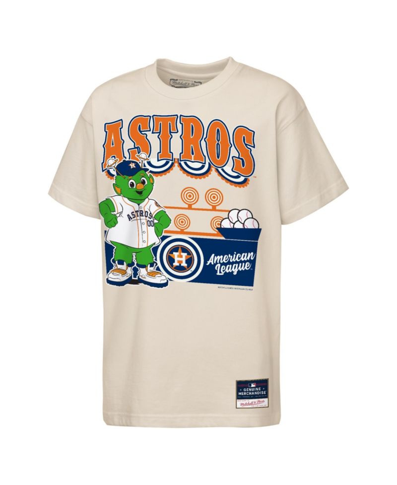 Big Boys and Girls Cream Houston Astros Step Back Up Mascot T-Shirt