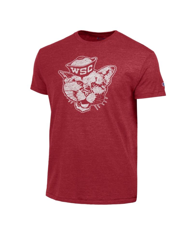 Men's Crimson Washington State Cougars Vintage Triumph Tri-Blend T-Shirt