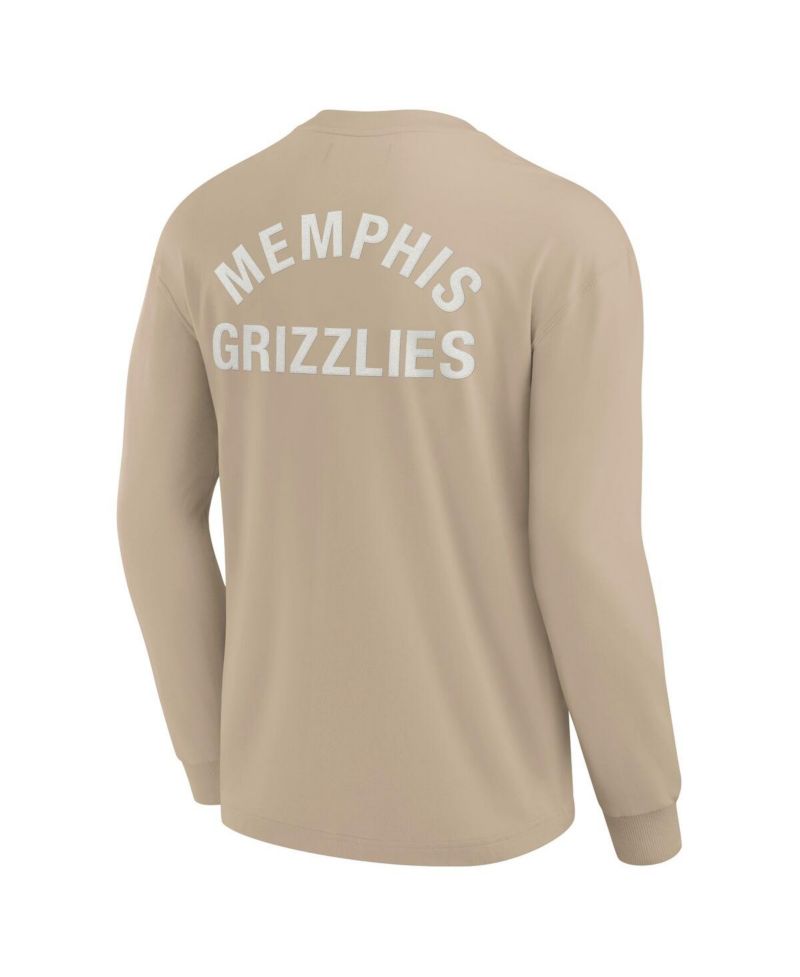 Men's and Women's Khaki Memphis Grizzlies Elements Super Soft Long Sleeve T-Shirt