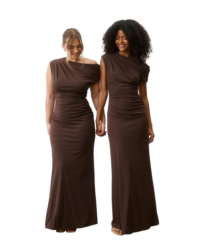 Women's Lorna Asymmetric Neck Bridesmaid Dress