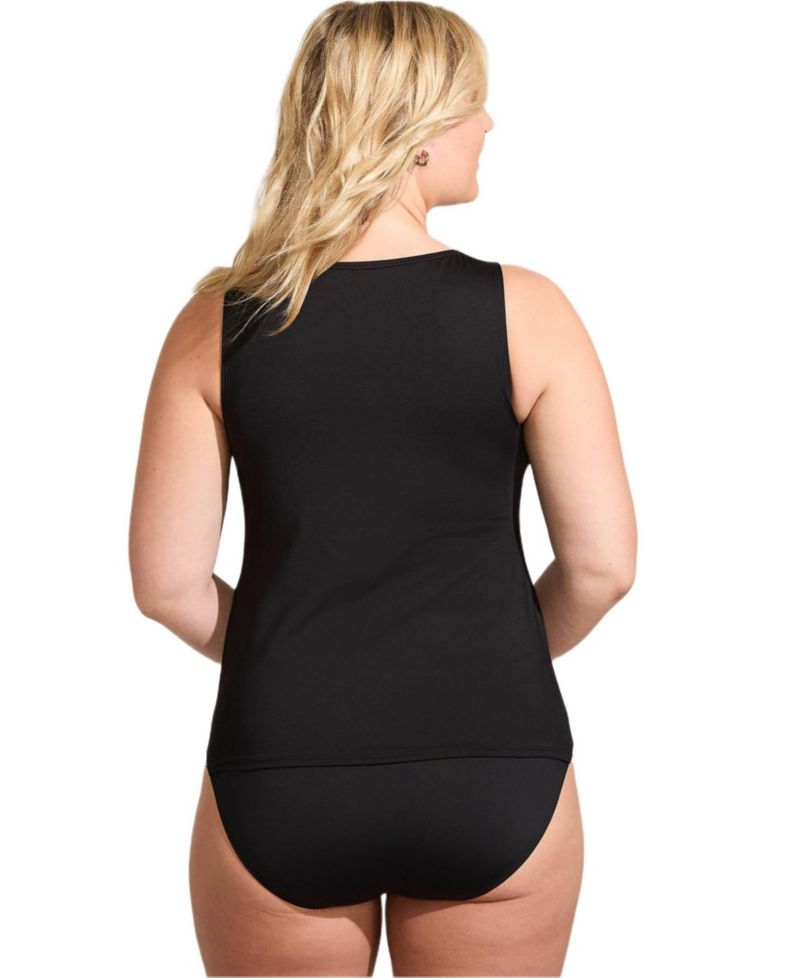 Plus Size High Neck UPF 50 Sun Protection Modest Tankini Swimsuit Top
