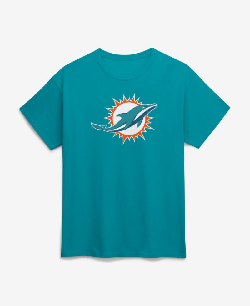 Men's Aqua Miami Dolphins Primary Logo T-Shirt
