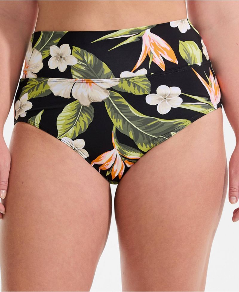 Hibiscus Цветочный принт/Чёрный