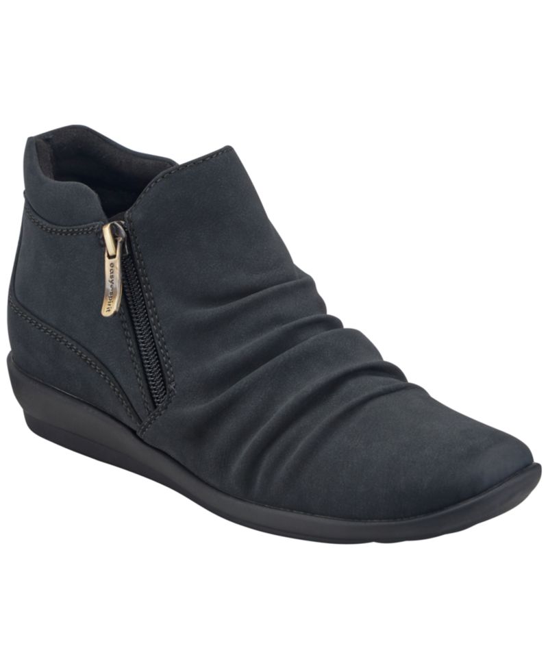 Women's Aleta Ruched Side-Zip Flat Booties
