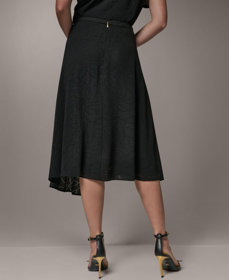 Women's Laser Cut High-Low Skirt