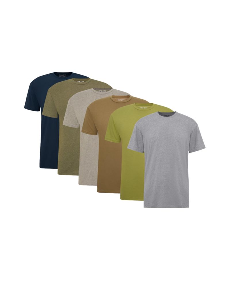 Men's Field Crew Neck T-Shirts, 6-Pack