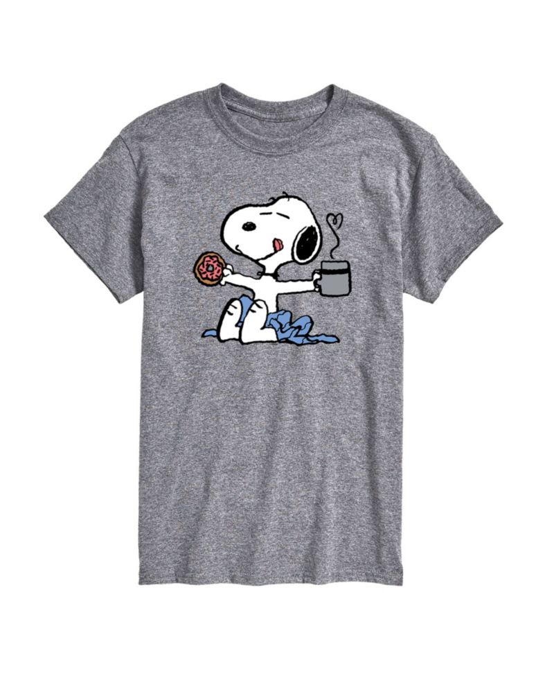Men's Peanuts Snoopy Coffee Short Sleeve T-Shirt