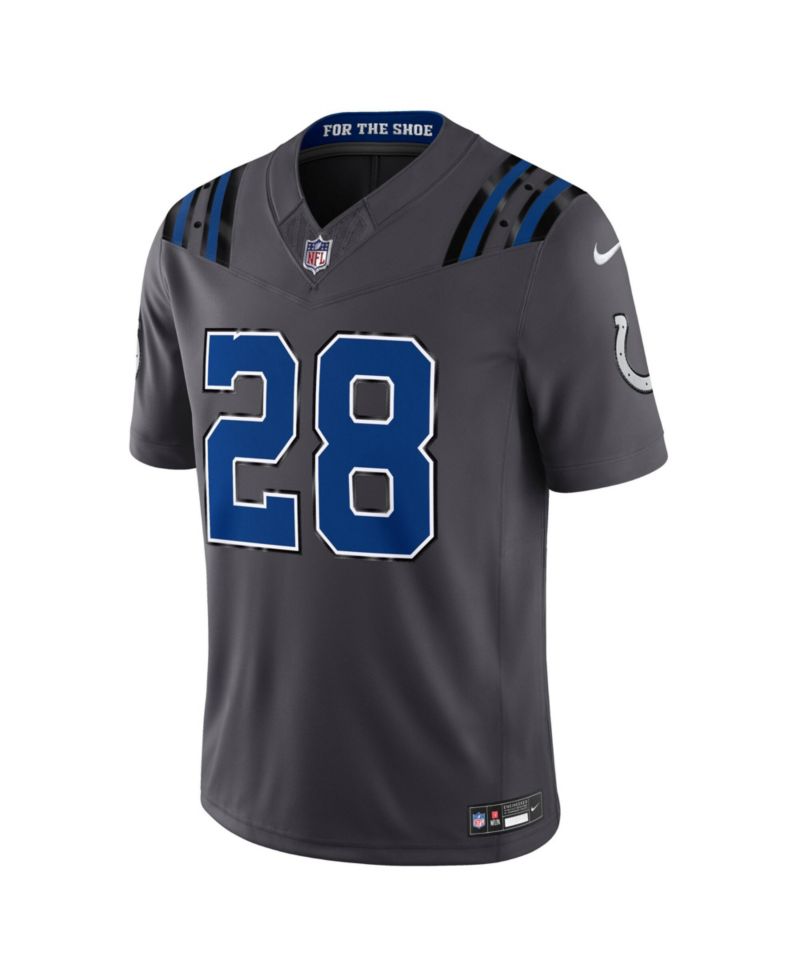 Men's Jonathan Taylor Anthracite Indianapolis Colts 2026 Rivalries Collection Vapor F.U.S.E Stitched Limited Jersey