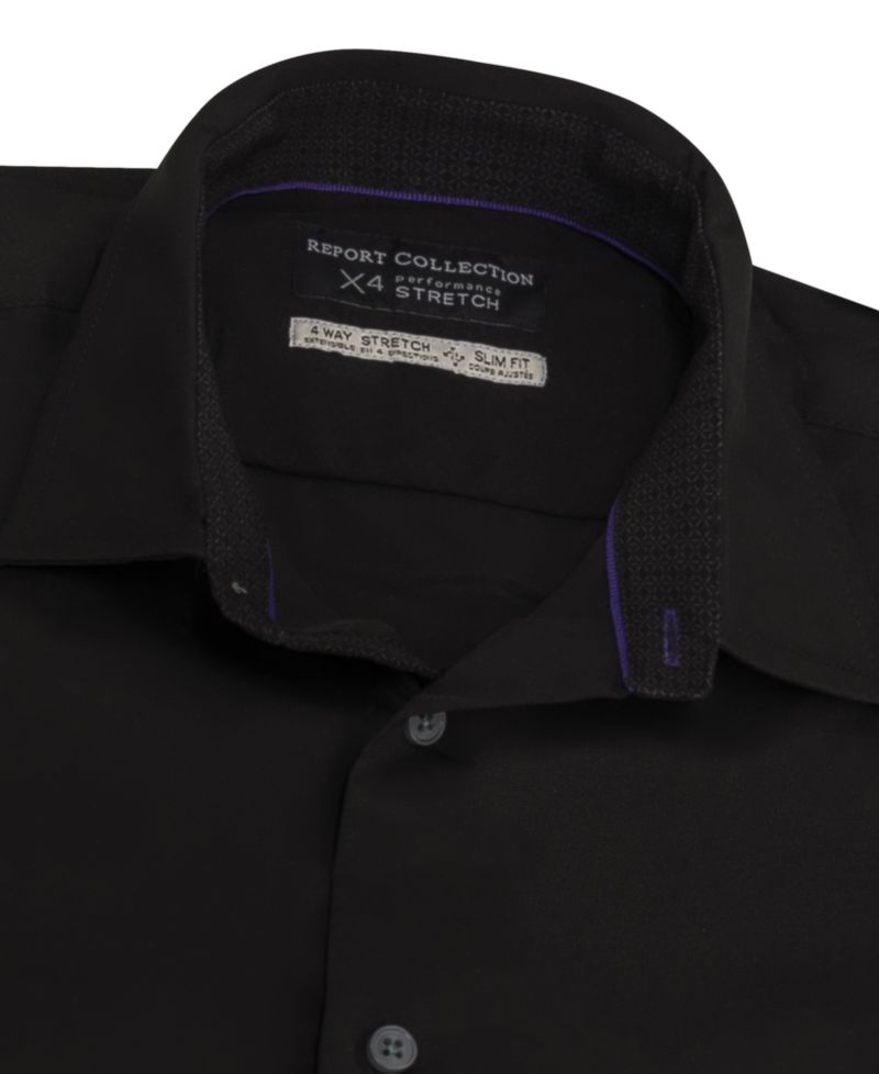 Men's Slim-Fit Solid Woven Shirt