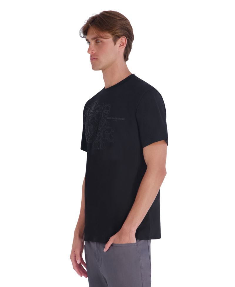 Men's Tangled Rope Textured Karl Graphic T-Shirt