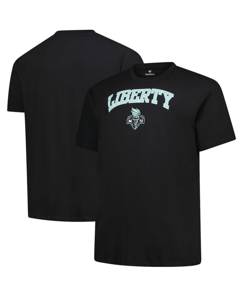 Men's Black New York Liberty Big & Tall Arch Logo T-Shirt