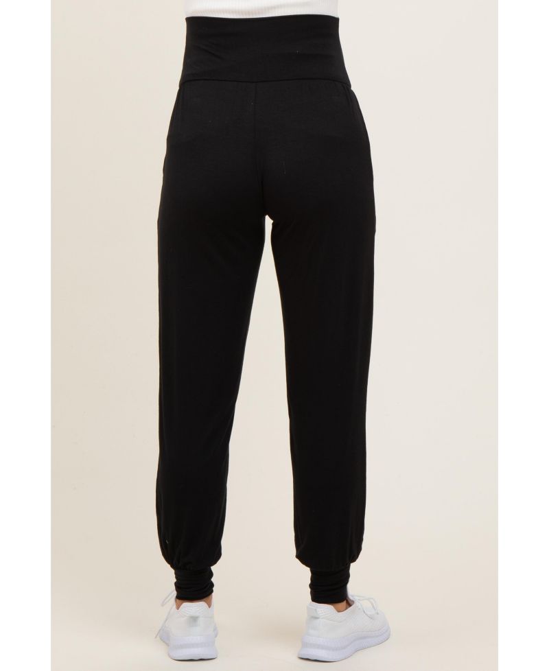 Women's Black Soft Knit Joggers