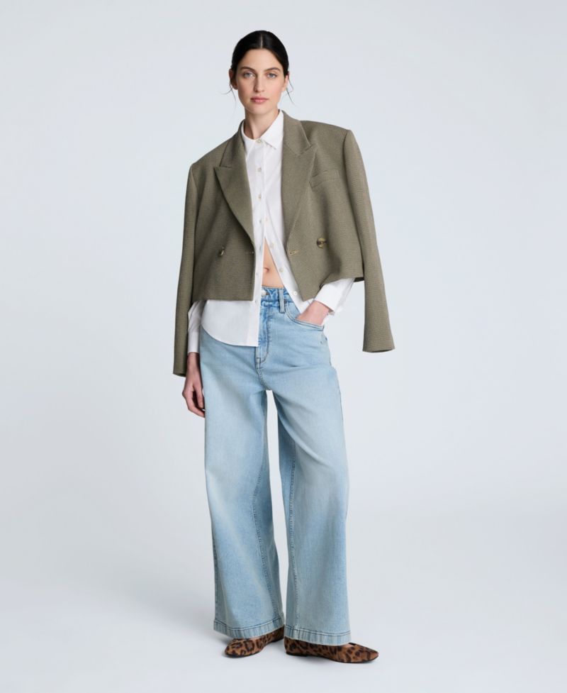 Women's Solid Poplin Button Front Shirt