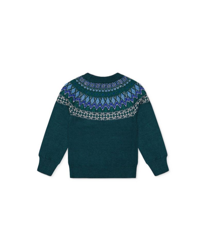 Boys' 4-20 Apr&egrave;s-Ski Fair Isle Raglan Sweater