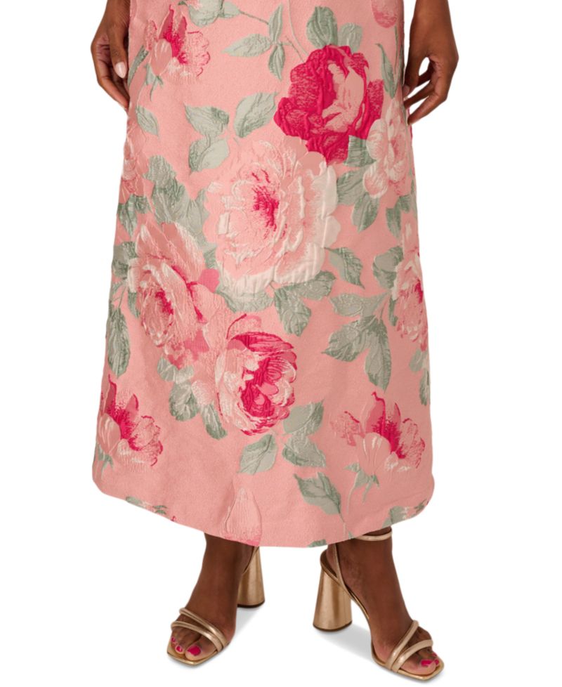 Women's Off-The-Shoulder Floral-Jacquard Dress