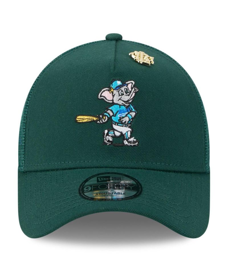 Men's Green Athletics 2025 Big League Chew A-Frame 9FORTY Adjustable Trucker Hat