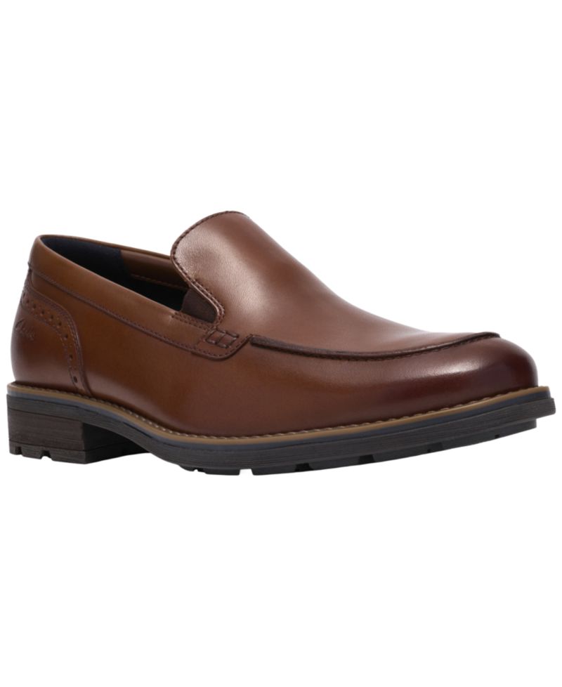 Men's Emmet Step Leather Round-Toe Loafers