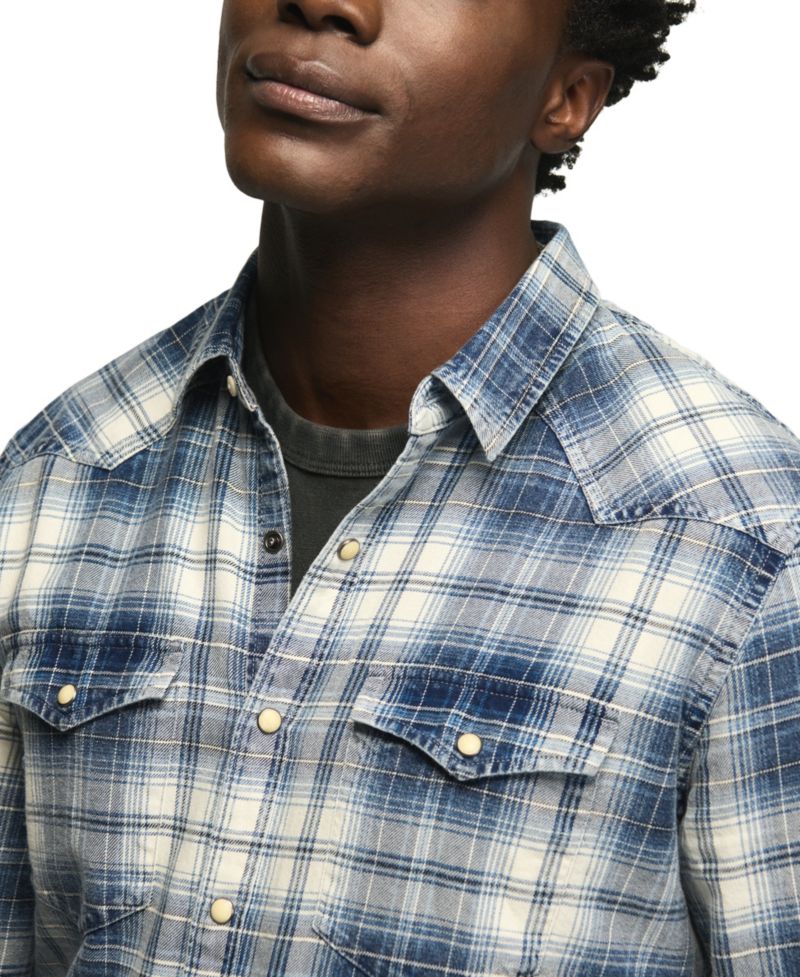 Men's Mesa Long-Sleeve Western Plaid Shirt