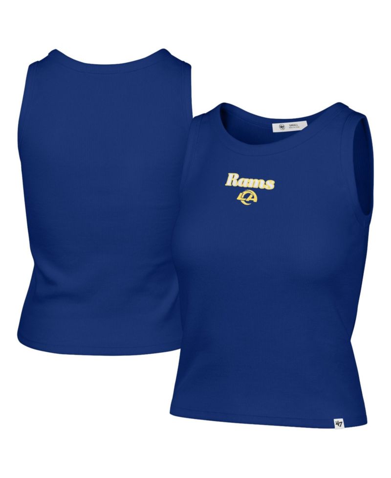 Women's Los Angeles Rams Ribbed Cropped Cotton-Blend Tank Top