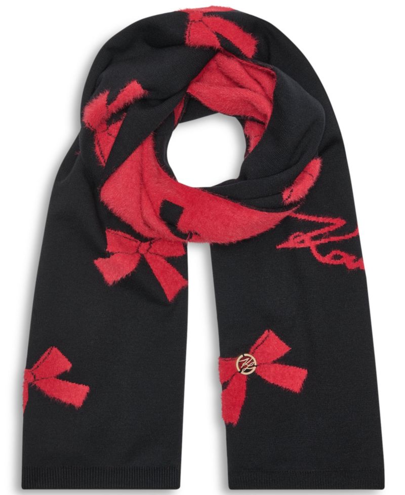Fuzzy Bows Scarf