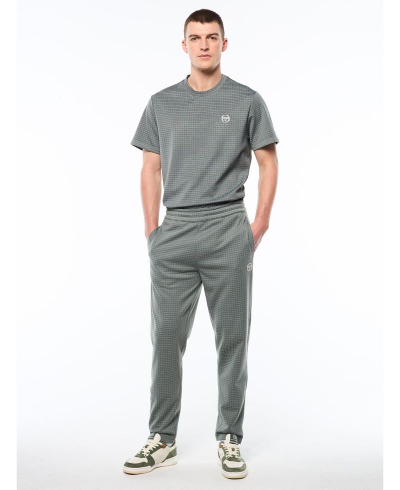 Men's Rete Stretch Allover Check Track Pants