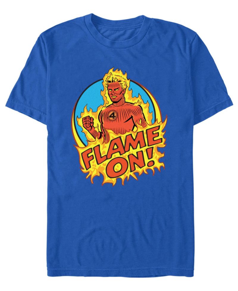 Men's Fantastic 4 First Steps Flame On Johnny T-Shirt