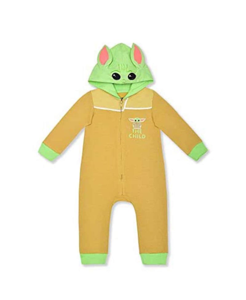 Newborn Grogu Green the Mandalorian the Child Hoodie Full-Zip Long Sleeve Jumper