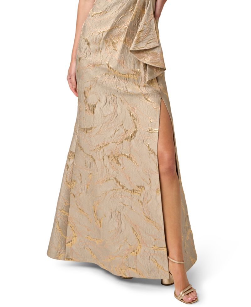 Women's Strapless Mermaid Metallic Dress