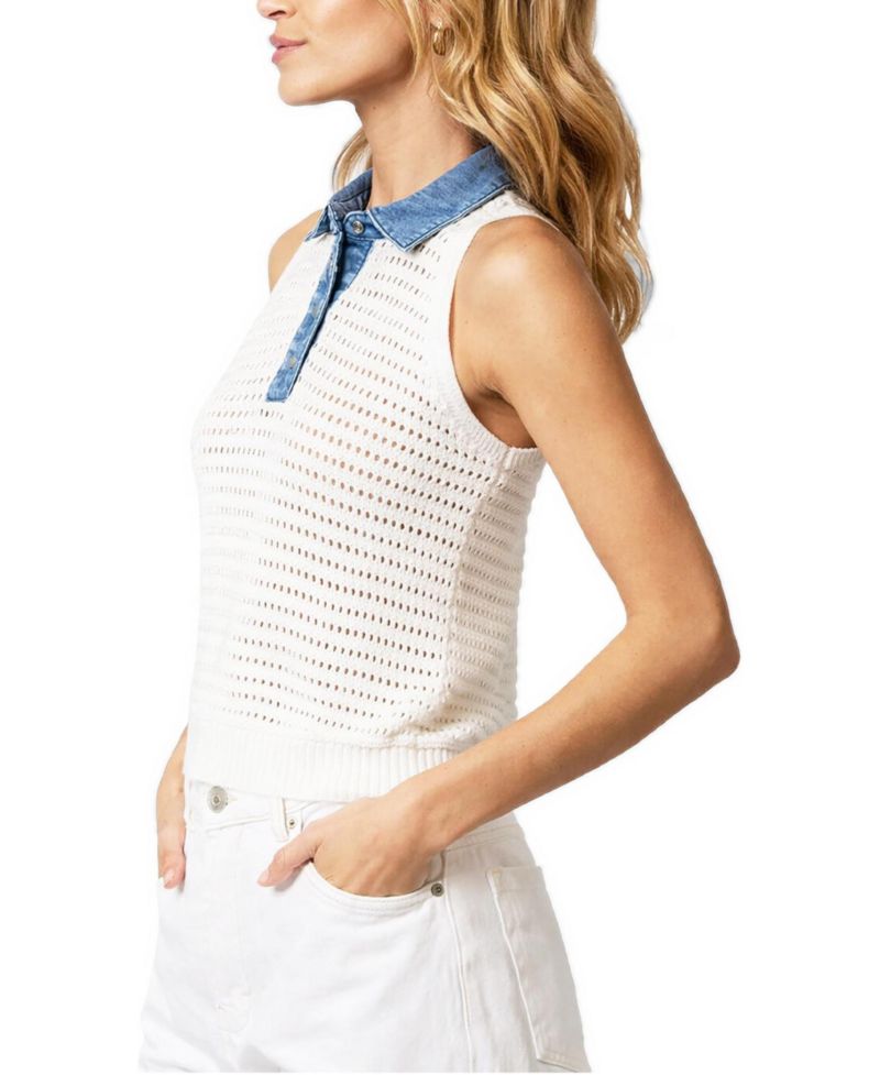 Women's Coen Denim Collar Polo