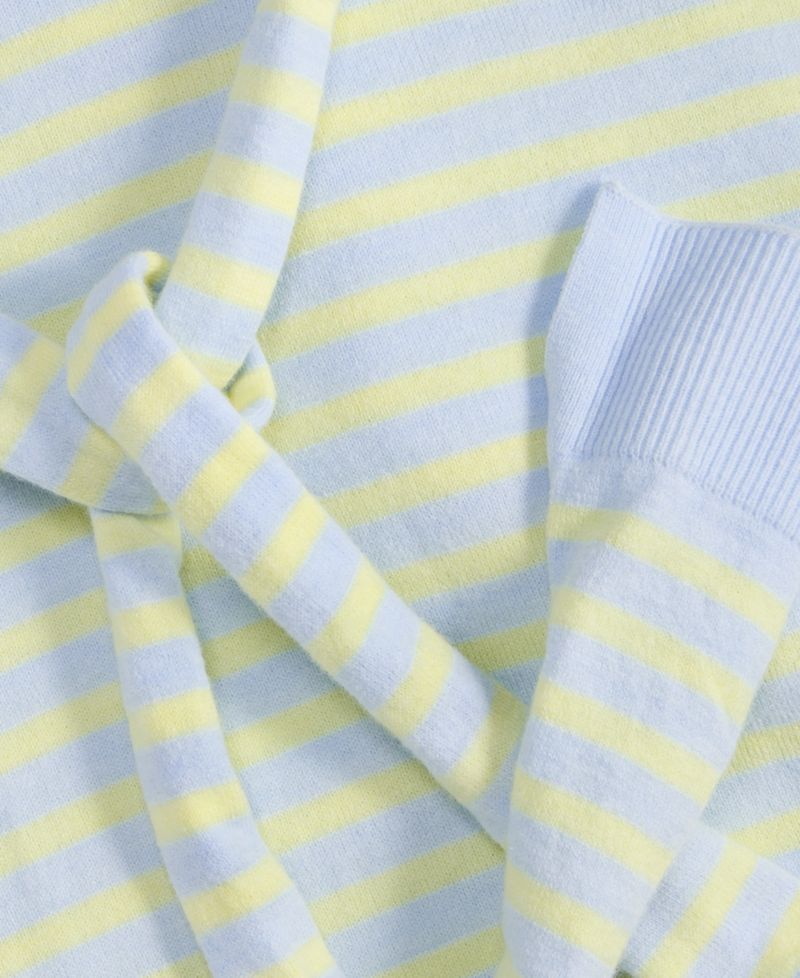 Women's Stripe Tie-Front Sweater Tee