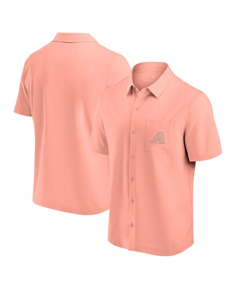 Men's Coral Arizona Diamondbacks Front Office Button-Up Shirt