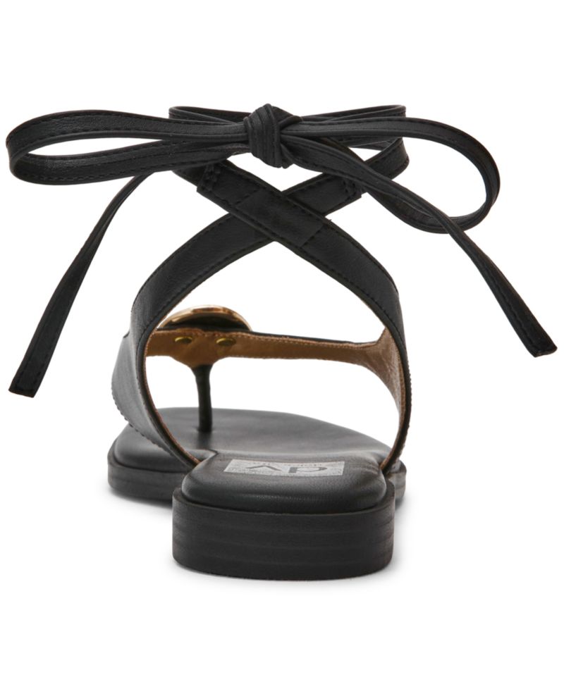 Women's Markly Lace-Up Embellished Flat Sandals