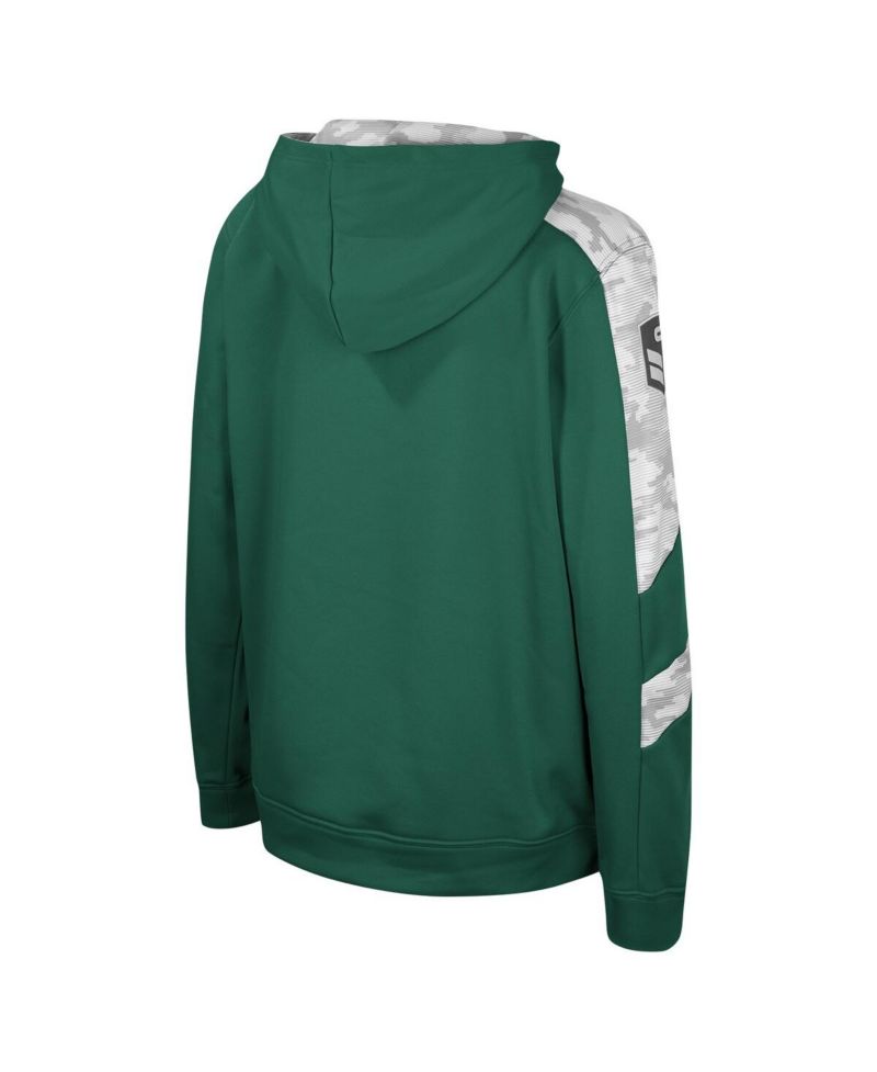 Big Boys and Girls Green Michigan State Spartans OHT Military Appreciation Cyclone Digital Camo Pullover Hoodie