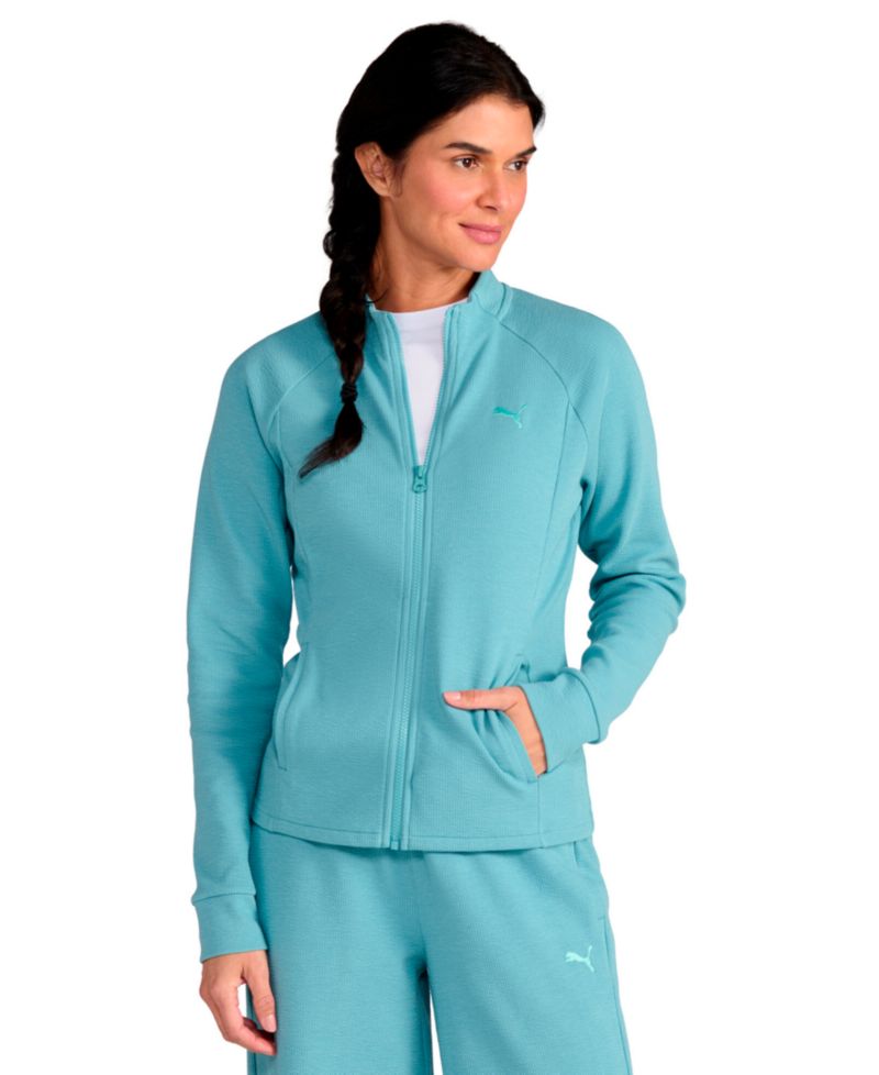 Women's Textured Knit Full-Zip Jacket