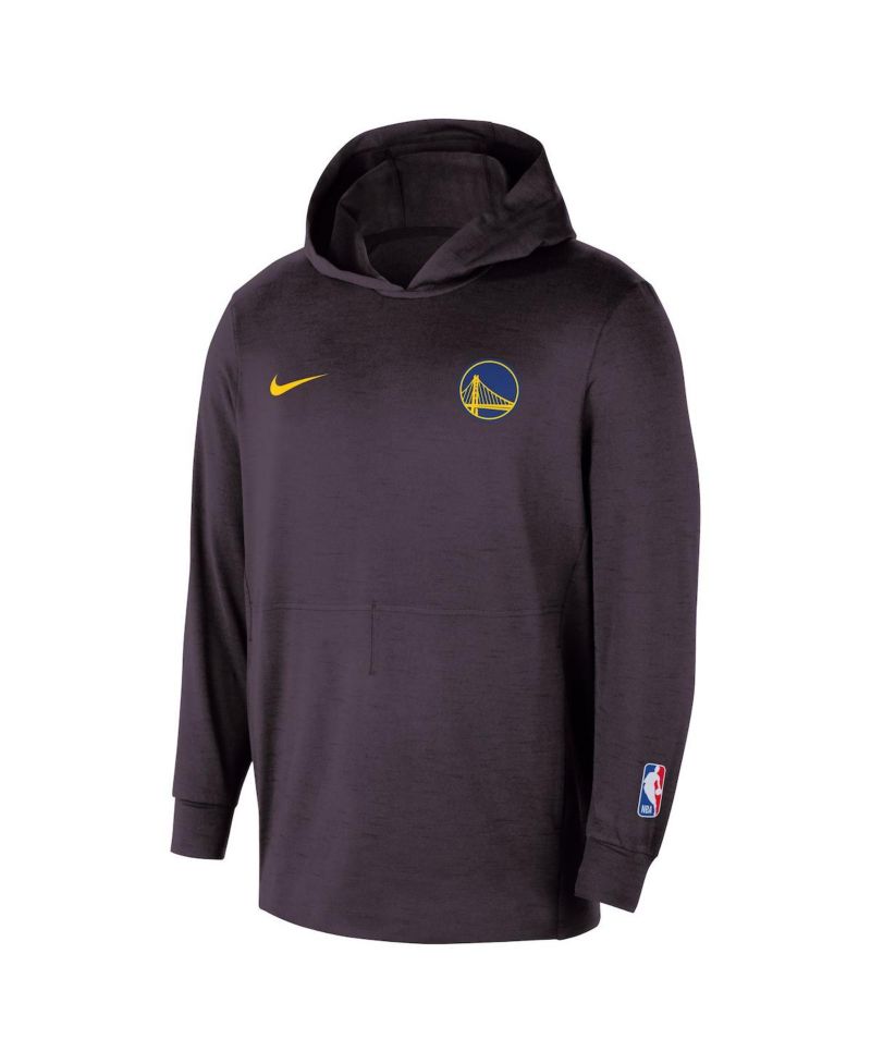Men's Black Golden State Warriors Authentic Practice Yoga Restore Pullover Hoodie