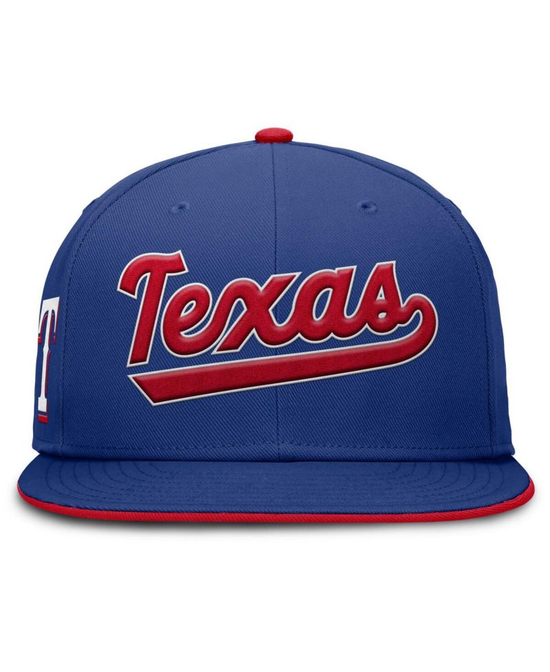 Men's Royal Texas Rangers True Performance Fitted Hat