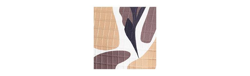 Men's Taupe Brown & Beige Abstract Tulip Shirt