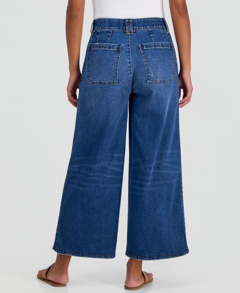 Petite AbSolution Skyrise Crop Wide-Leg Jeans