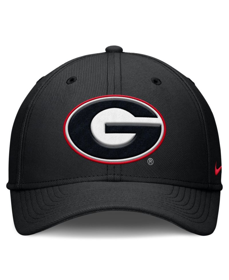 Men's Black Georgia Bulldogs Rise Swoosh Dri-FIT Flex Hat