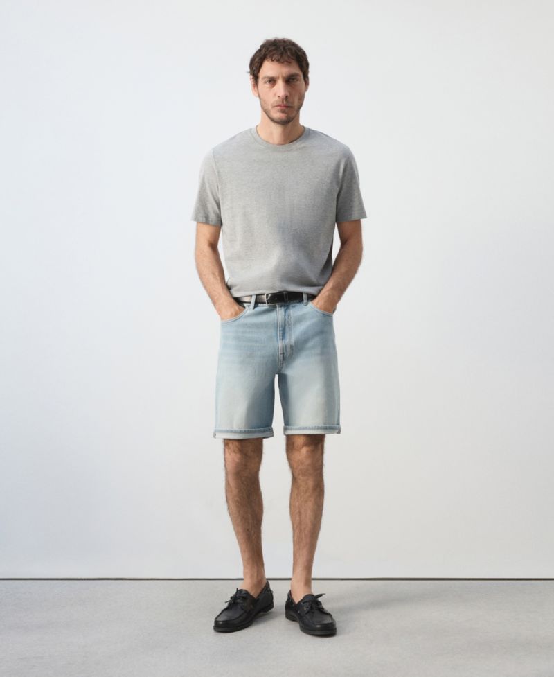 Men's Slim-Fit Denim 9.45" Bermuda Shorts