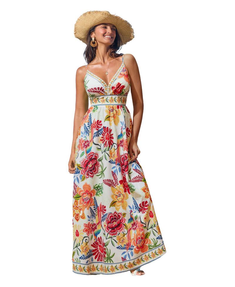 Women's Born to Be Bold Floral Maxi Beach Dress